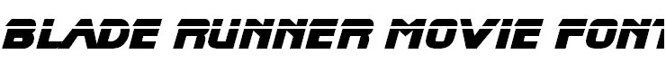Blade Runner Movie Font Regular