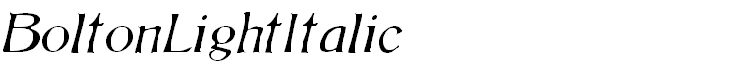 BoltonLightItalic