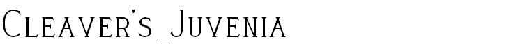 Cleaver's_Juvenia