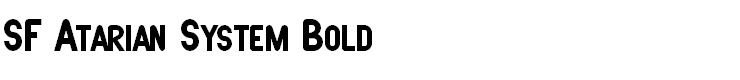SF Atarian System Bold